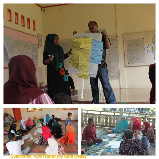 Aktivitas Refleksi Komunita Pedesaan Aceh dan Jawa Barat, dilaksanakan di Desa Suaktimah Aceh Barat (photo by Bina Desa)